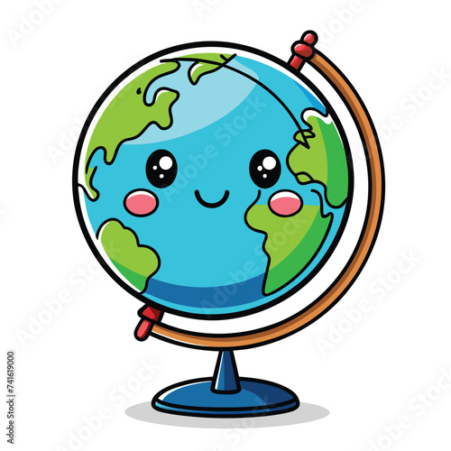 Cartoon globe