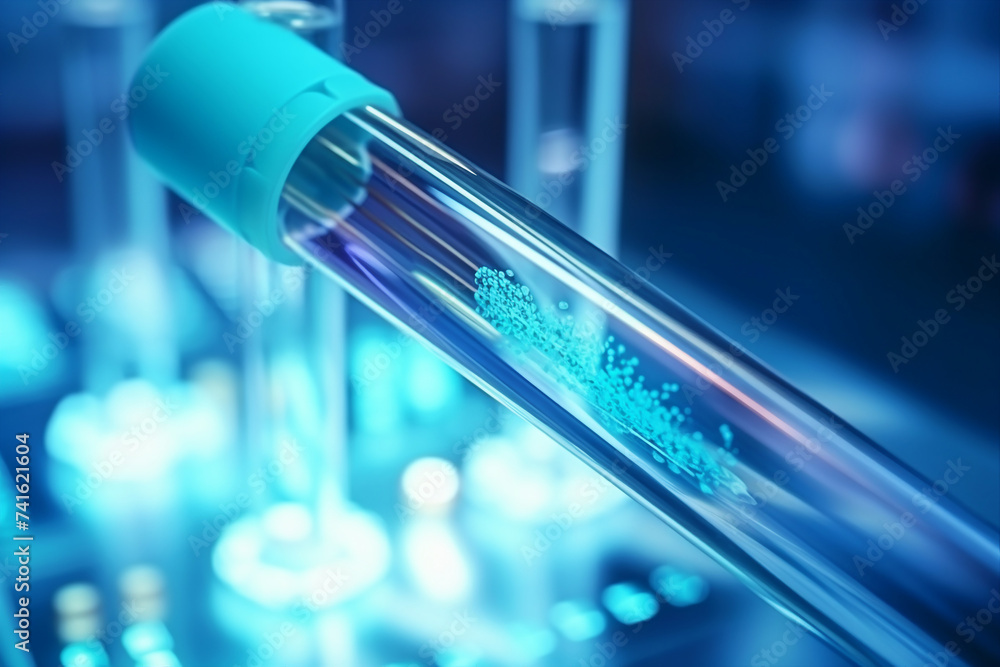 Scientist working in a modern laboratory created with generative AI Scientist working in a modern laboratory created with generative AI