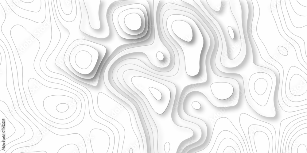 	
The stylized height of the topographic map in contour, lines. Topography and geography map grid abstract backdrop. creative cartography illustration. Black and white landscape geographic pattern.