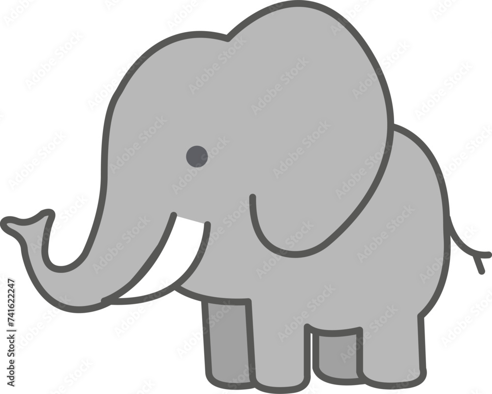 Cartoon elephant - cute character for children. Vector illustration in cartoon style. Cartoon elephant - cute character for children. Vector illustration in cartoon style.