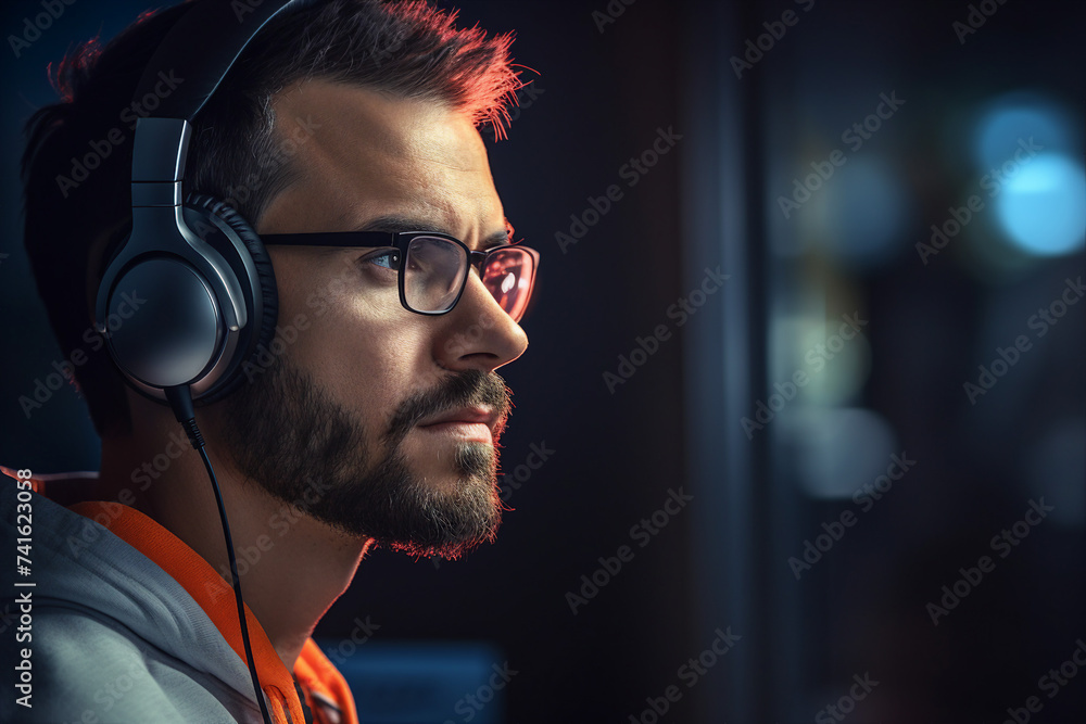 Created with generative AI picture of confident office worker IT specialist system administrator manager Created with generative AI picture of confident office worker IT specialist system administrator manager