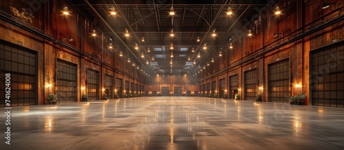Empty Warehouse with Dramatic Lighting © KRIS