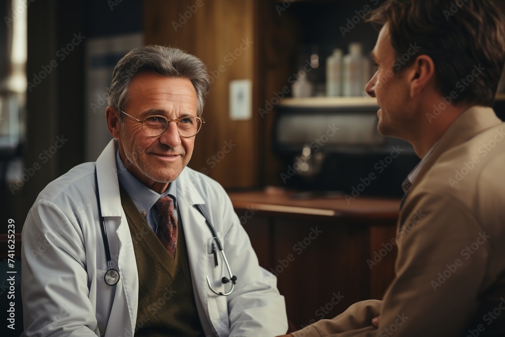 Obraz premium Patient talking to a doctor