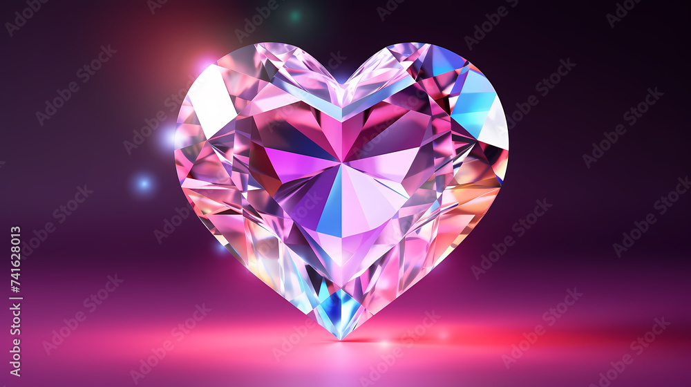 Crystal illustration with copy space, banner, flat lay, top view Crystal illustration with copy space, banner, flat lay, top view