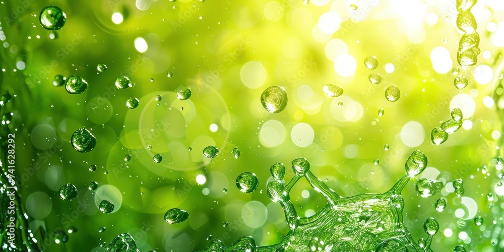Hydrogen power renewable green energy banner with copyspace, saturated solid background, bright colors, professional photo Hydrogen power renewable green energy banner with copyspace, saturated solid background, bright colors, professional photo