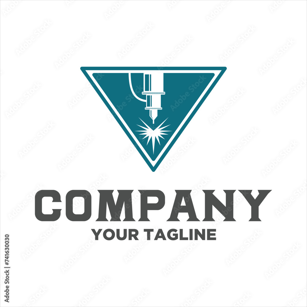 laser cutting triangle emblem logo laser cutting triangle emblem logo