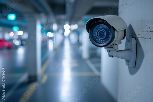Modern of CCTV camera for monitoring surveillance. Ai generative