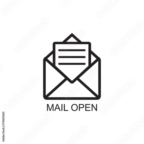 mail open icon , message icon