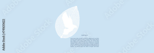 Universal religious banner. Tender blue decorative elements universal use