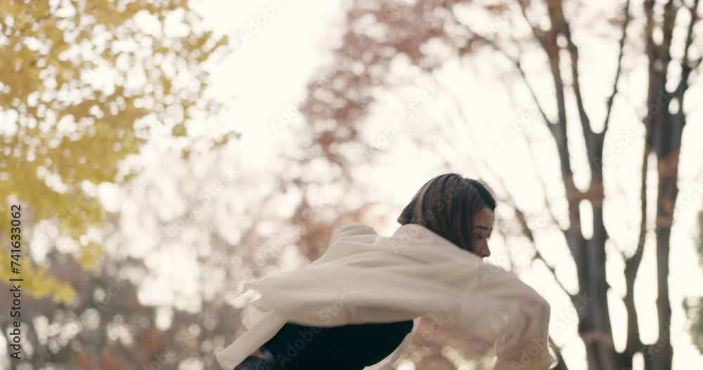 Japanese woman, trees and dancing in park, moving body and freedom for street performance in nature. Girl, dancer and person with art, concert and steps with creativity, face and balance in Tokyo Japanese woman, trees and dancing in park, moving body and freedom for street performance in nature. Girl, dancer and person with art, concert and steps with creativity, face and balance in Tokyo