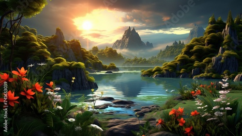 3d amazing natural wallpaper and background photo