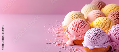 Roti es krim or bread with ice cream or es krim burger or bun burger ice cream with many flavor food photography. with copy space image. Place for adding text or design