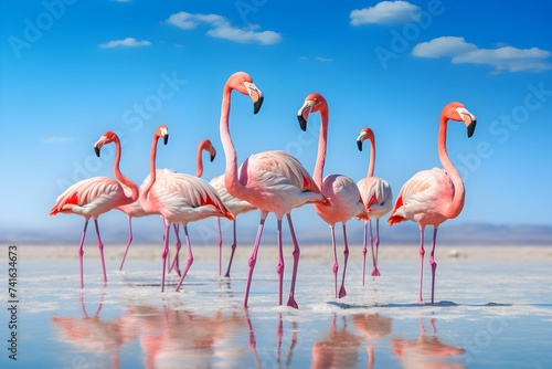 flamingos in the lake © Atchara