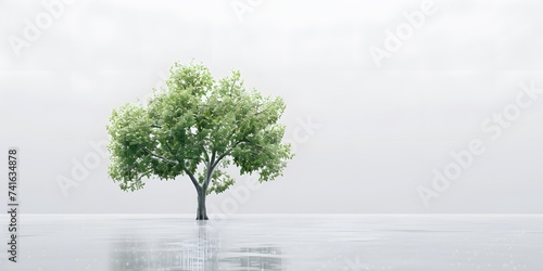 An isolated rain tree on a pure white background