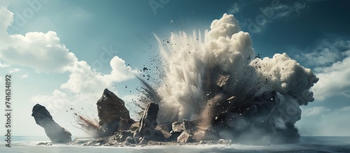 Dynamite Inserted Into Rock...