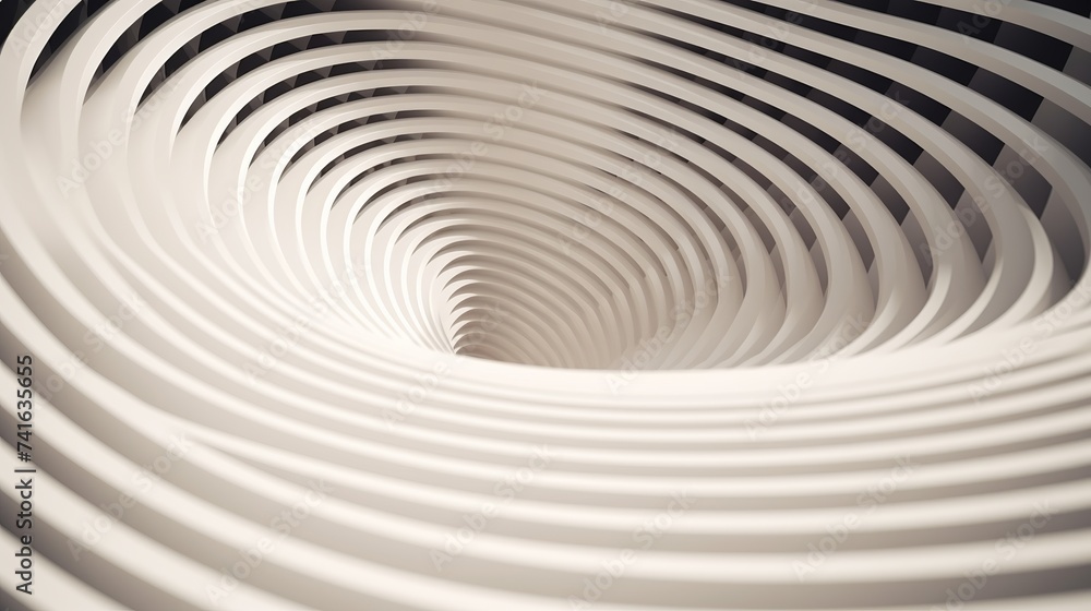 Abstract Futuristic Architecture Circular Concentric Background. Wave Outdoor Structures. Minimal Futuristic Technology Design as Geometric Urban Texture Wallpaper. Close-up 3d Rendering Pattern Abstract Futuristic Architecture Circular Concentric Background. Wave Outdoor Structures. Minimal Futuristic Technology Design as Geometric Urban Texture Wallpaper. Close-up 3d Rendering Pattern