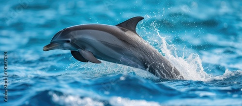 dolphin ocean wave with ani...