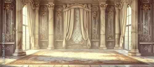 Luxury old custle interior ...