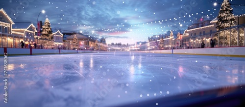 Ice hockey game on a street...