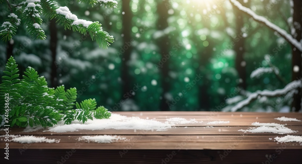 Wooden tabletop Green Dark Forest decoration Wooden tabletop Green Dark Forest decoration