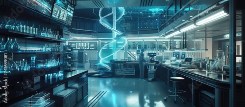 Interior of modern scientif...