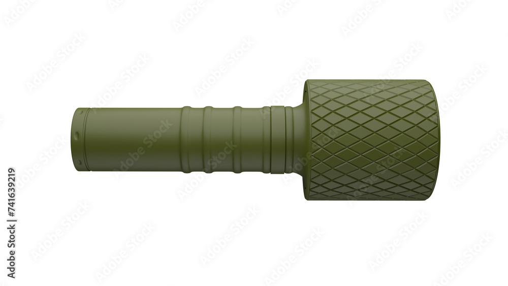 Ww2 hand grenade isolated on transparent and white background. Grenade concept. 3D render Ww2 hand grenade isolated on transparent and white background. Grenade concept. 3D render