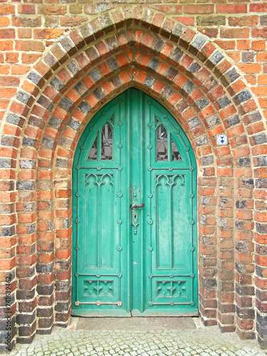 Portal der Evangelische St.-Georgen-Kapelle aus dem Mittelalter 