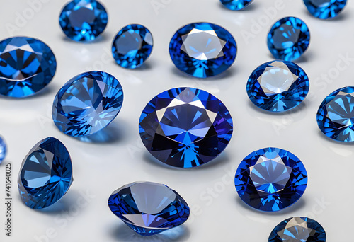 Sapphire Gemstone, Precious, Blue, Luxury, Jewelry, Gem, Fashion, Accessories, Sparkle, Glitter, Expensive, Rare, Shiny, Elegant, AI Generated