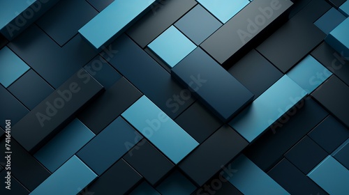 Close up of 3D geometric tile pattern