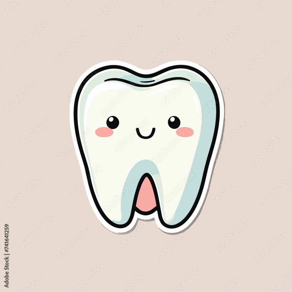 Tooth cartoon character dental health vector illustration Tooth cartoon character dental health vector illustration