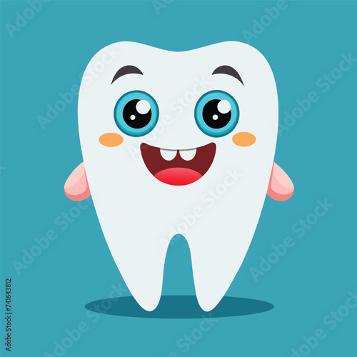 cartoon dental hygiene character vector illustration