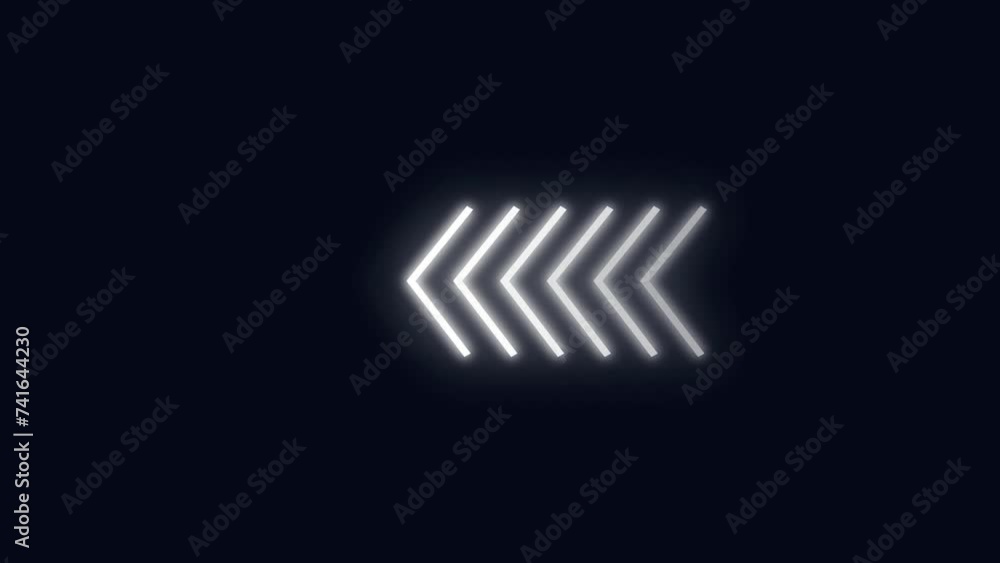 Abstract glowing directional arrow loading bar animation background. Abstract glowing directional arrow loading bar animation background.