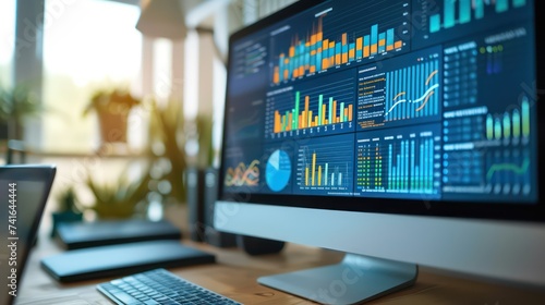 Wallpaper Mural Data Analysis Dashboard on Computer Screen Torontodigital.ca