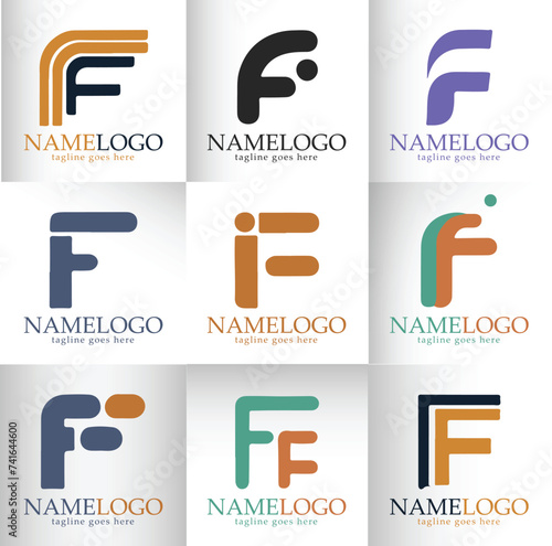 Vector Ensemble of F-Letter Logos