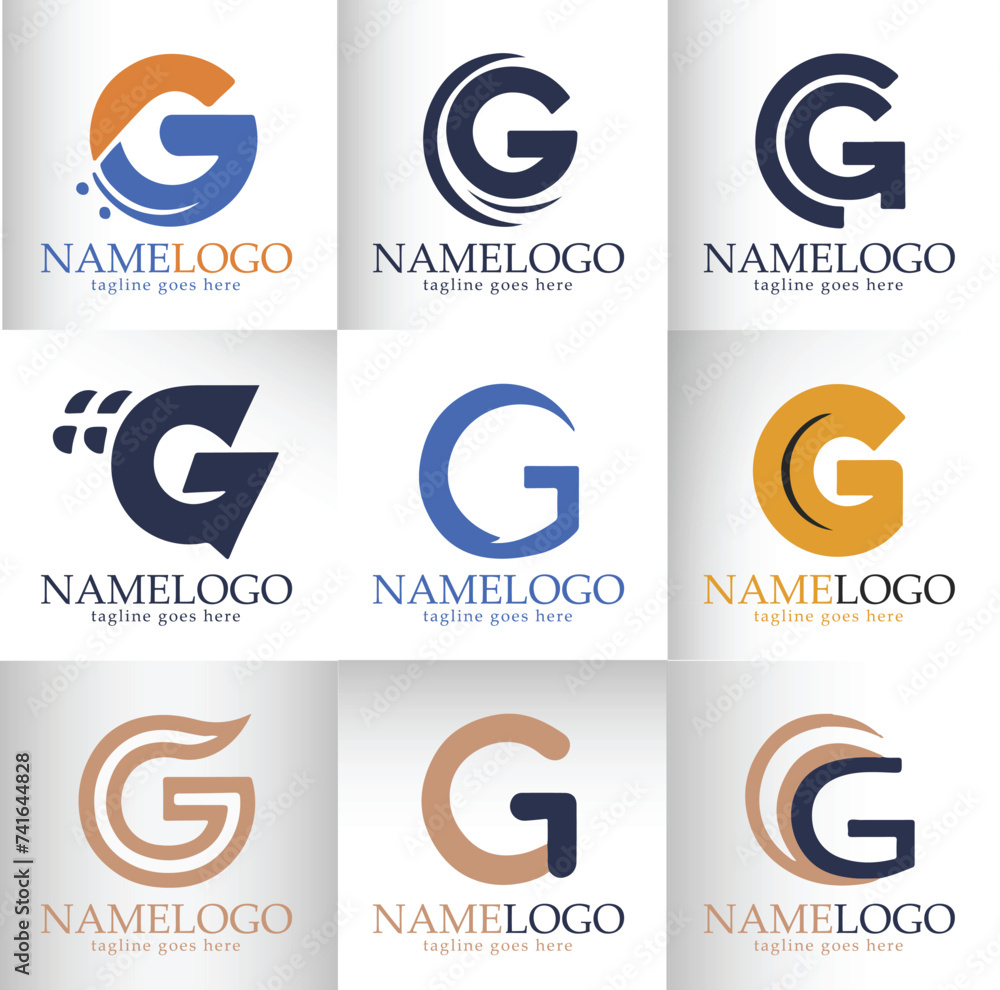 Vector Array of G-Letter Logos Vector Array of G-Letter Logos