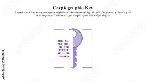 Illustration concept of a cryptographic key.