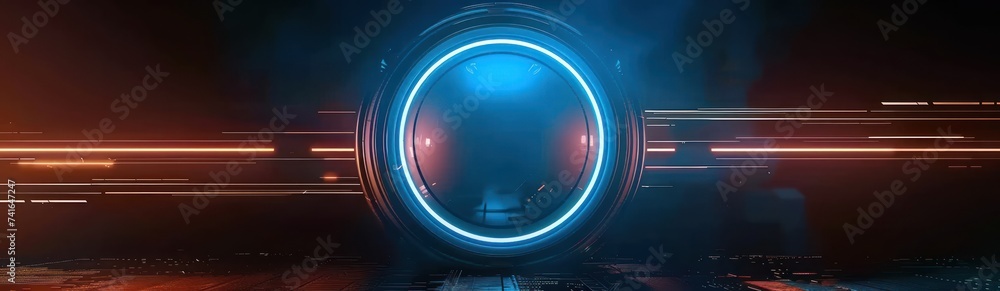 Futuristic vision unfolds in hues of blue technology and artistry creates mesmerizing abstract backdrop essence of science and future merge Futuristic vision unfolds in hues of blue technology and artistry creates mesmerizing abstract backdrop essence of science and future merge