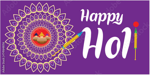 illustration of abstract colorful Happy Holi background
