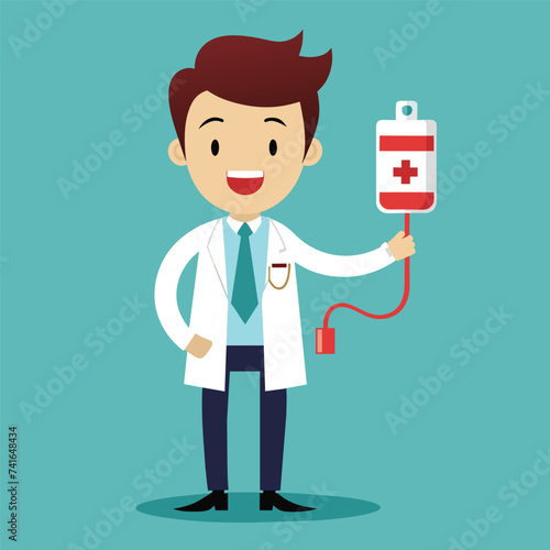doctor free donating blood with patient