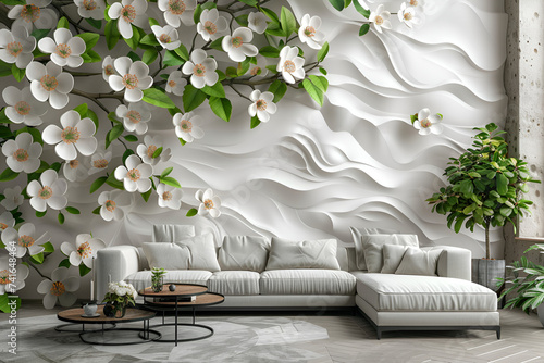 3d mural flowers wallpaper. 