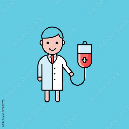 doctor free donating blood with patient