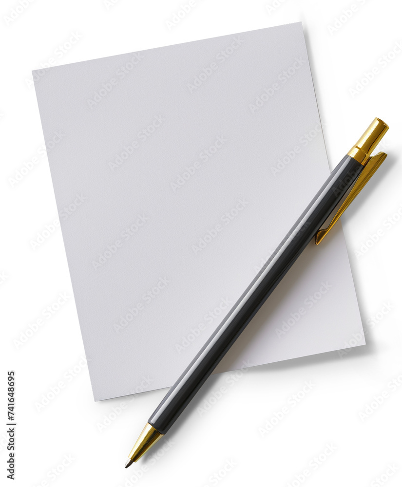 Blank Paper Notebook and Pen - Isolated Transparent PNG Blank Paper Notebook and Pen - Isolated Transparent PNG