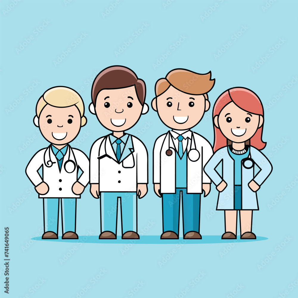 Healthcare medical team in heart shape Healthcare medical team in heart shape