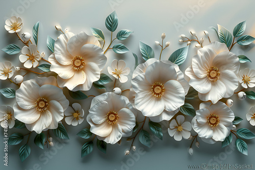 3d mural flowers wallpaper. 