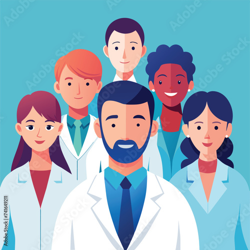 Healthcare medical team in heart shape