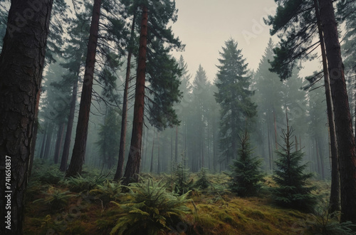 fir forest in the mountains © Magic Art