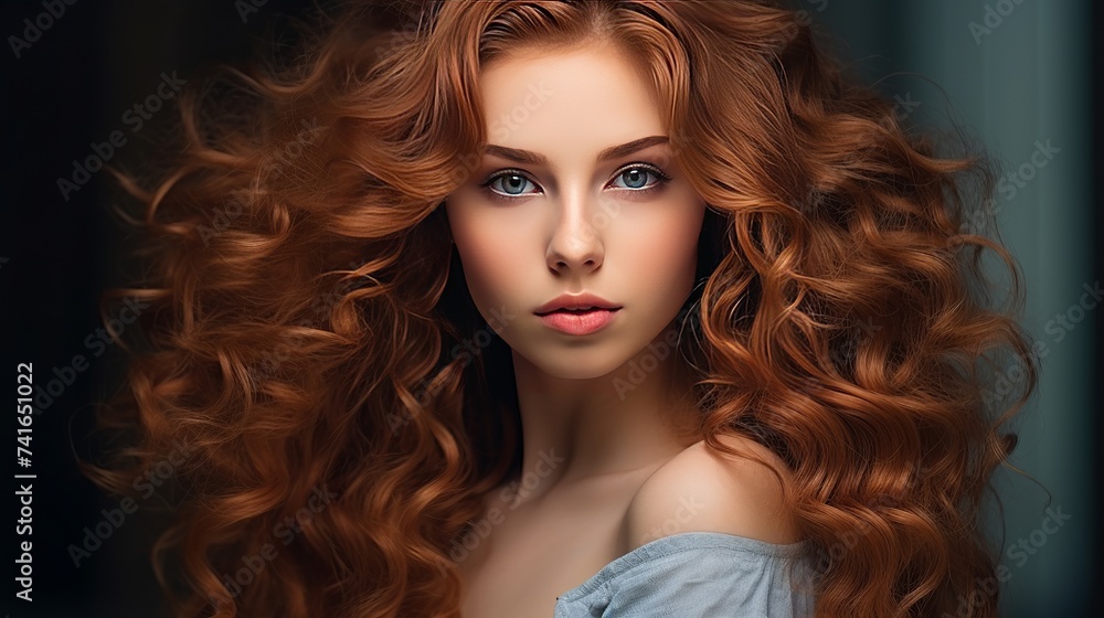 Young beautiful female teenager with creativity hairstyle Young beautiful female teenager with creativity hairstyle