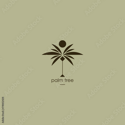 Palm logo for your design. Palm trees. Palm vector illustration. Nature Icon Sign.