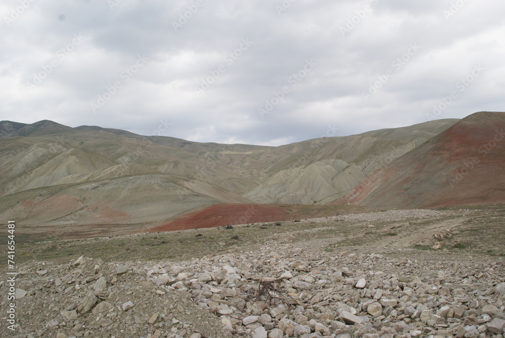Slate colored mountains called Agate mountains near the village of Khizi in northern Azerbaijan Slate colored mountains called Agate mountains near the village of Khizi in northern Azerbaijan