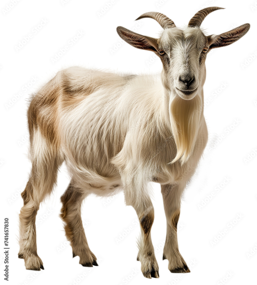 Curious White Goat Staring - Isolated Transparent PNG Curious White Goat Staring - Isolated Transparent PNG